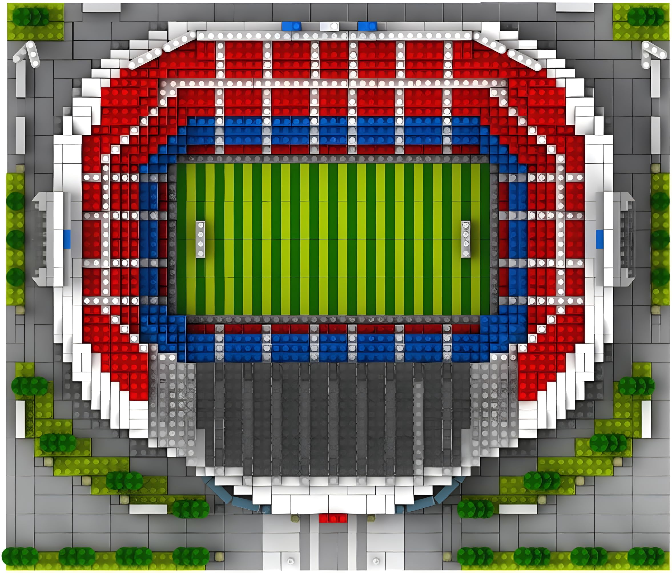 Barcelona Style Soccer Stadium Building Blocks Sets Toys Football Architecture Model Kits Gifts for Adults Kids Boys 3500+Pieces