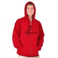 thumbnail image 5 of Keep Calm Funny EMT Humor Unisex Plus Size Zip Hoodie Brisco Brands 4X, 5 of 6