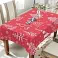 thumbnail image 4 of Coolnut Christmas Tree Tablecloth, Waterproof Washable Polyester Square Table Cover, Durable Tablecloth for Kitchen Dining Table Party Decor, 54"X 72", 4 of 7