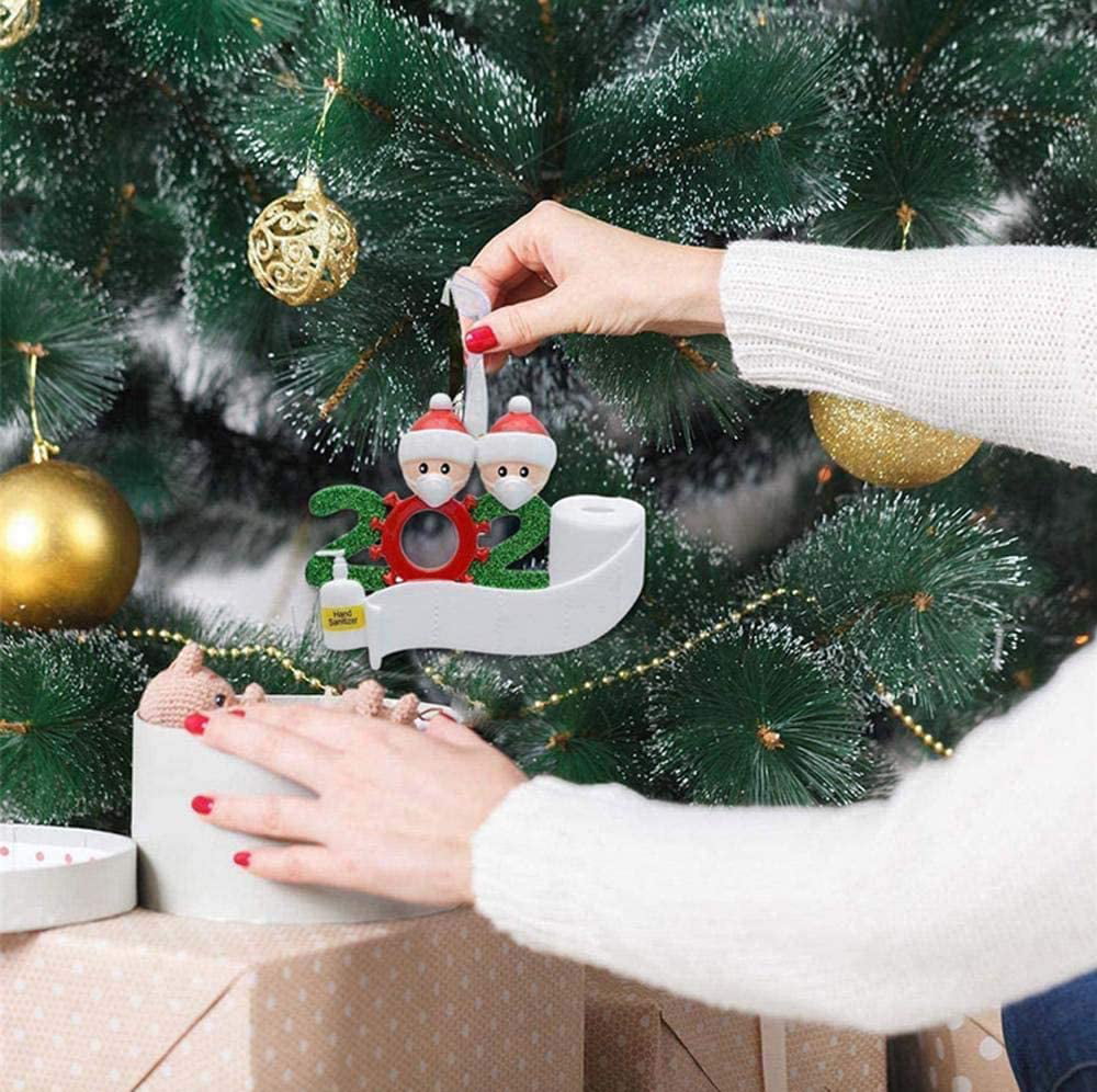 Christmas Tree Ornament Hanging New Year Quarantine Survivors Family Decor Kit 