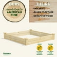 thumbnail image 2 of Greenes Fence 48"x 48"x 7" Beige Wood Raised Garden Kit, 2 of 8