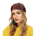 thumbnail image 5 of Diademas bohemias con estampado de leopardo, turbante anudado, diadema elástica con giro, bandas para la cabeza de tela a rayas para mujeres y niñas, 3 piezas, 5 of 5