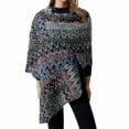 thumbnail image 5 of Tawop Womens Sweaters Chunky Knit Shawl Warps Cozy Bohemian Colorful Cover Blouses Tops, 5 of 9