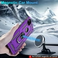 thumbnail image 6 of Google Pixel 4A Case (No fit for Pixel 4A 5G) with HD Screen Protector, Military-Grade Protective Heavy Duty Phone Case with Magnetic Kickstand Ring for Google Pixel 4A Purple, 6 of 8
