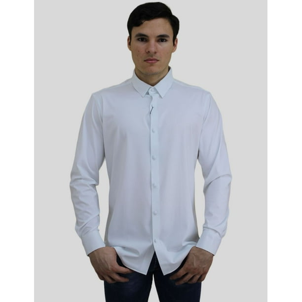 Camisa Formal Barabas Corte Slim Fit Manga Larga