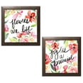 thumbnail image 1 of Gango Home Decor Contemporary Bloom to Remember I & Bloom to Remember II by Kristy Rice (Ready to Hang); Two 12x12in Brown Framed Prints, 1 of 5