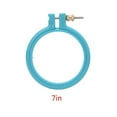 thumbnail image 1 of 1pc Embroidery Circle Plastic Cross Stitch Hoop Ring Sewing Loop Embroidery Craft DIY Loop Random Color - 7 Inches, 1 of 4