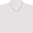 thumbnail image 2 of Real 14kt Yellow Gold 2.25mm Extra-Light Diamond Cut Rope Chain; 18 inch; Lobster Clasp; for Adults and Teens; for Women and Men, 2 of 5