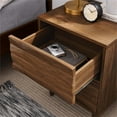 thumbnail image 2 of Pemberly Row 2-Drawer Wood Nightstand with Tapered Legs in Walnut, 2 of 8
