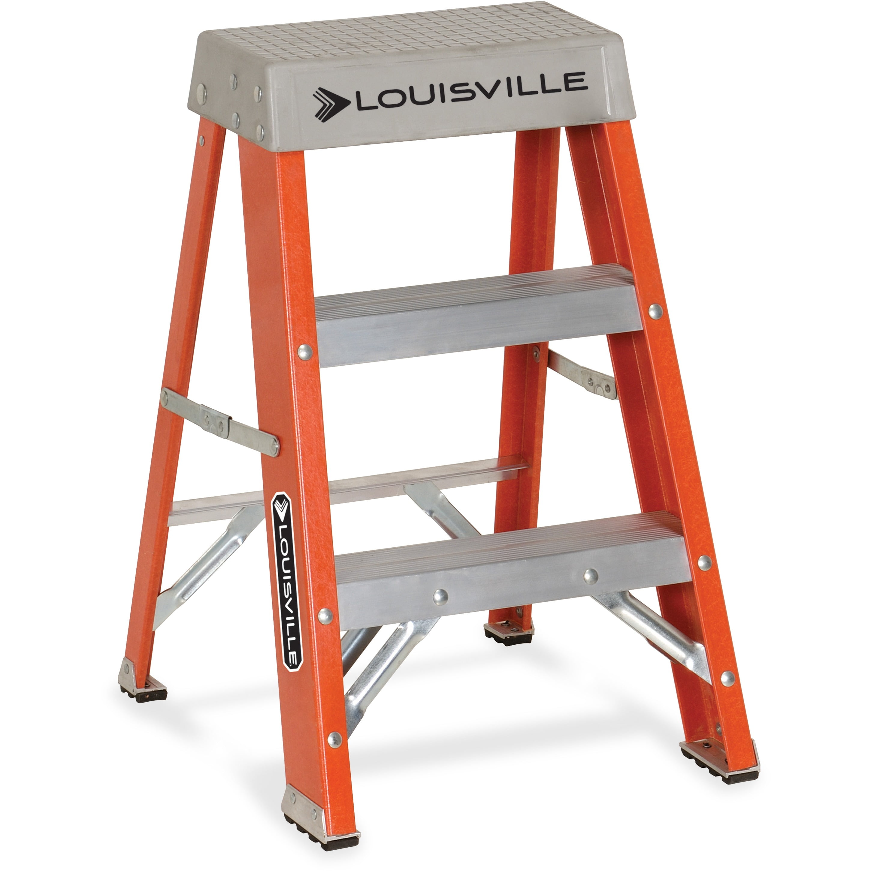 LOUISVILLE AS3002 2 Steps Load Capacity, Aluminum Step Stool 300 lb 