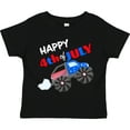 thumbnail image 3 of Inktastic Happy Fourth of July Monster Truck Boys or Girls Toddler T-Shirt, 3 of 5