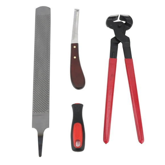 Horse Farrier Hoof Trim Tool Kit, High Hardness Hoof Repair Tool Kit Steel Save Effort for Farm