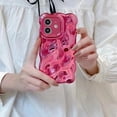 thumbnail image 3 of Compatible with iPhone 12 Wavy Phone Case, Cute Coquette 3D Wave Bubble Pattern and Stylish Wavy Border, Soft TPU, Protection Shockproof Phone Case for Women Girls (Rose Red), 3 of 13