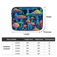 Colorful mushrooms in the dark liner bag with pocket for laptops and