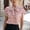 Red, variant on Womens Tops Short Sleeve Shirts Bow Tie Knot Mock Neck Spring Blouses Elegant Workwear Dressy Casual Office Business Casual Summer Outfits, Red M