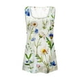thumbnail image 4 of Gamivast Cute Tank Tops for Women Plus Size Floral Graphic Crew Neck Tunic Blouses Casual Sleeveless Loose Fit Shirts Summer Trendy Vacation Tops, 4 of 6