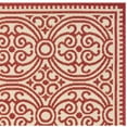 thumbnail image 5 of SAFAVIEH Linden Odetta Damask Runner Rug, Red/Cream, 2' x 8', 5 of 6