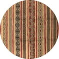 thumbnail image 1 of Ahgly Company Indoor Round Solid Brown Modern Area Rugs, 4' Round, 1 of 4