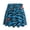 Blue & Red Tiger Stripe Pattern, variant on HELLHERO Built-in Shorts Athletic Skorts, Flaming Fire Print 2 Side Pockets High Waisted Tennis Skort for Yoga Golf Outdoor Sports