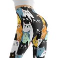 thumbnail image 5 of DISNIMO Cartoon Cat Printed High Waisted Yoga Pants for Women, Soft Yoga Pants Leggings Tummy Control Workout Leggings for Yoga Gym, Multicolor, XL, 5 of 6