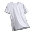 thumbnail image 2 of Zylanna Men's Casual T-Shirts, Crew Neck Short Sleeve Fashion Solid Color Shirts for Men Tee White Size XL, 2 of 4