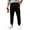 Black, variant on Chiccall Men's Sweatpants Casual Textured Elastic Bottom Workout Trouser Elastic Waist Drawstring Jogger with Back Pocket