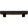 thumbnail image 2 of Ekena Millwork 8"H x 10"D x 72"W Hand Hewn Faux Wood Fireplace Mantel Kit with Ashford Corbels, Premium Mahogany, 2 of 10