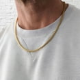 thumbnail image 3 of HZMAN 5.0mm Stainless Steel Gold Wheat Chain Necklaces for Men Women Classic Cool Link Chain Necklace Jewelry Gift 16" -30" (Gold,22), 3 of 7