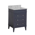 thumbnail image 5 of Eleanor 24" Bathroom Vanity with Marine Gray Cabinet and Carrara Marble Top, 5 of 6