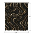 thumbnail image 5 of Black Gold Wave Marble Pattern Shower Curtain 72"x84" ,Bathroom Decorative Shower Curtains Set with 12 Hooks,Modern Waterproof Washable Shower Curtain, 5 of 6