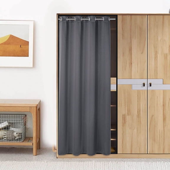 Blackout Door Curtain 80 inch Thermal Insulated Room Darkening Privacy Doorway Curtain Window Treatment, Room Divider Closet Curtain for Front/Sliding Door/Closet/Patio
