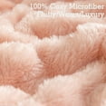 thumbnail image 3 of RYNGHIPY Oversize Blush Flannel Fleece 79*90 Throw Blanket for Girls Kids Fluffy Pink Waffle Faux Fur Blanket for Bed Couch Chair Bubble Plush Thick Fuzzy Soft Blanket (Blush,79"*90"), 3 of 7