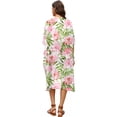 thumbnail image 6 of WIHOLL Women's Cover Up Floral Print Kimono Cardigan Loose Casual Blouse Summer Swimsuit Beach, 6 of 10