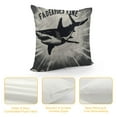 thumbnail image 4 of Leisuo Shark Pillow Cases,Decorative Pillow Cover of Adventure Pillow Cases Outdoor Indoor Square Cushion Covers for Home Sofa Couch, 4 of 5