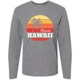 thumbnail image 3 of Inktastic Kauai Hawaii Retro Sunset Long Sleeve T-Shirt, 3 of 5