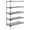 Marine, variant on Quantum AD74-1872SG-5 Solid Shelving Add-On Kit, 72"W x 18"D x 74"H, 300 lbs Capacity, Carbon Steel, Galvanized, NSF