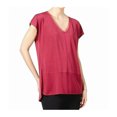 thumbnail image 1 of bar III Womens Mixed Media Knit Blouse, Red, Large, 1 of 1