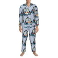thumbnail image 3 of Balery Police Car Pijama para Hombre de Dos Piezas con Manga Larga, Conjunto de Dormir y Descanso Suave con Bolsillos-Small, 3 of 7