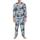 thumbnail image 3 of Balery Police Car Pijama para Hombre de Dos Piezas con Manga Larga, Conjunto de Dormir y Descanso Suave con Bolsillos-X-Large, 3 of 7
