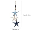 thumbnail image 3 of Mediterranean Style Starfish Fish LED Hanging Ornament Set, Coastal Beach Themed Light up Wall Decor Pendants, Nautical Sea Animal Decor for Bathroom Bedroom Patio Home Decoration, Dark Blue, 3 of 8