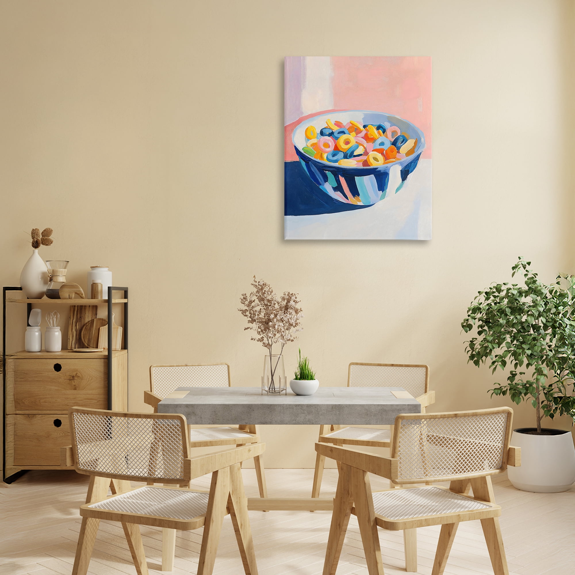Stupell Industries Colorful Cereal Bowl Canvas Wall Art, design by The Prints Vibe