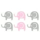 thumbnail image 5 of KAKOWELY Paquete de 2 confeti de mesa con forma de elefante rosa y gris, confeti de cumpleaños, adornos de lentejuelas de animales para baby shower, fiesta de cumpleaños infantil, 5 of 5