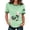 Light Green, variant on St Patricks Day Shirt Women Short Sleeve Shamrock Sweater Leaf Clover Dachshund Ribbed Knitted Irish Sweater T Shirts