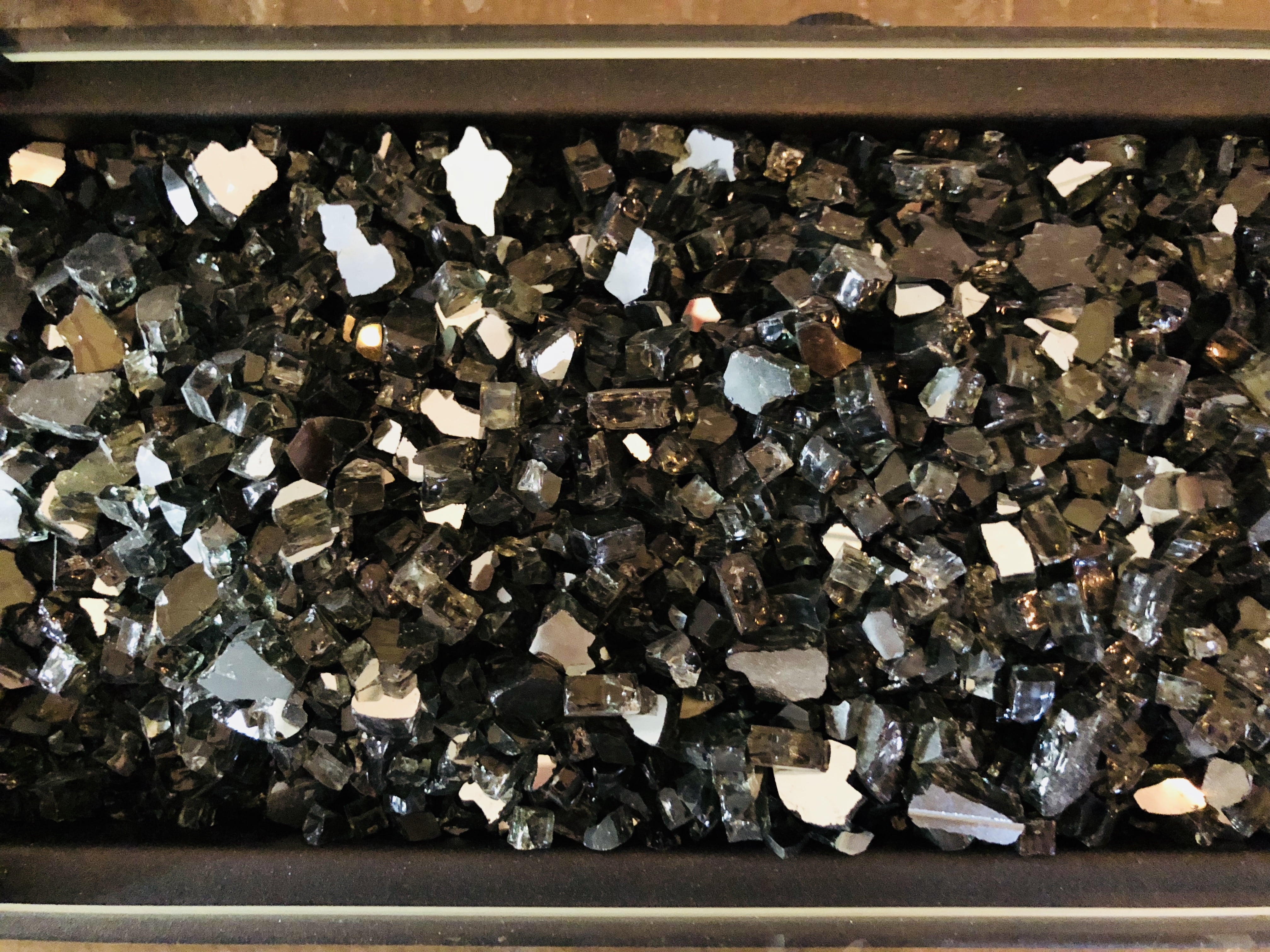 Element Fireglass 0.25" Black Reflective Fire Glass, 10 lb