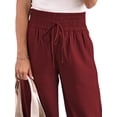 thumbnail image 3 of FASHIONWT Women Waistband Full Length Baggy Trousers High Rise Palazzo Pant, 3 of 4