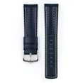 thumbnail image 2 of Hirsch Tiger Leather Watch Strap - Blue - L - 24mm - Silver Buckle, 2 of 9