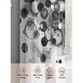 thumbnail image 6 of Black Gradient Sheer Curtains 45 Inch Length 2 Panels Set Window Treatments, Abstract Polka Dots Vintage Modern Art Rod Pocket Semi Curtains for Living Room/Bedroom/Kitchen Décor, 104"W x 45"L, 6 of 7