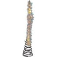 thumbnail image 2 of Kurt Adler Lighted Tinsel StarTree Topper with LED Lights, Silver, 12", 2 of 6