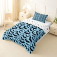 thumbnail image 2 of Homewish Blue Bat Camo Twin Comforter Sets for Kids, Spooky Halloween Animal Bedding Set, Polka Dot Reversible, 2-Piece, 1 Comforter and 1 Pillowcase, 2 of 6