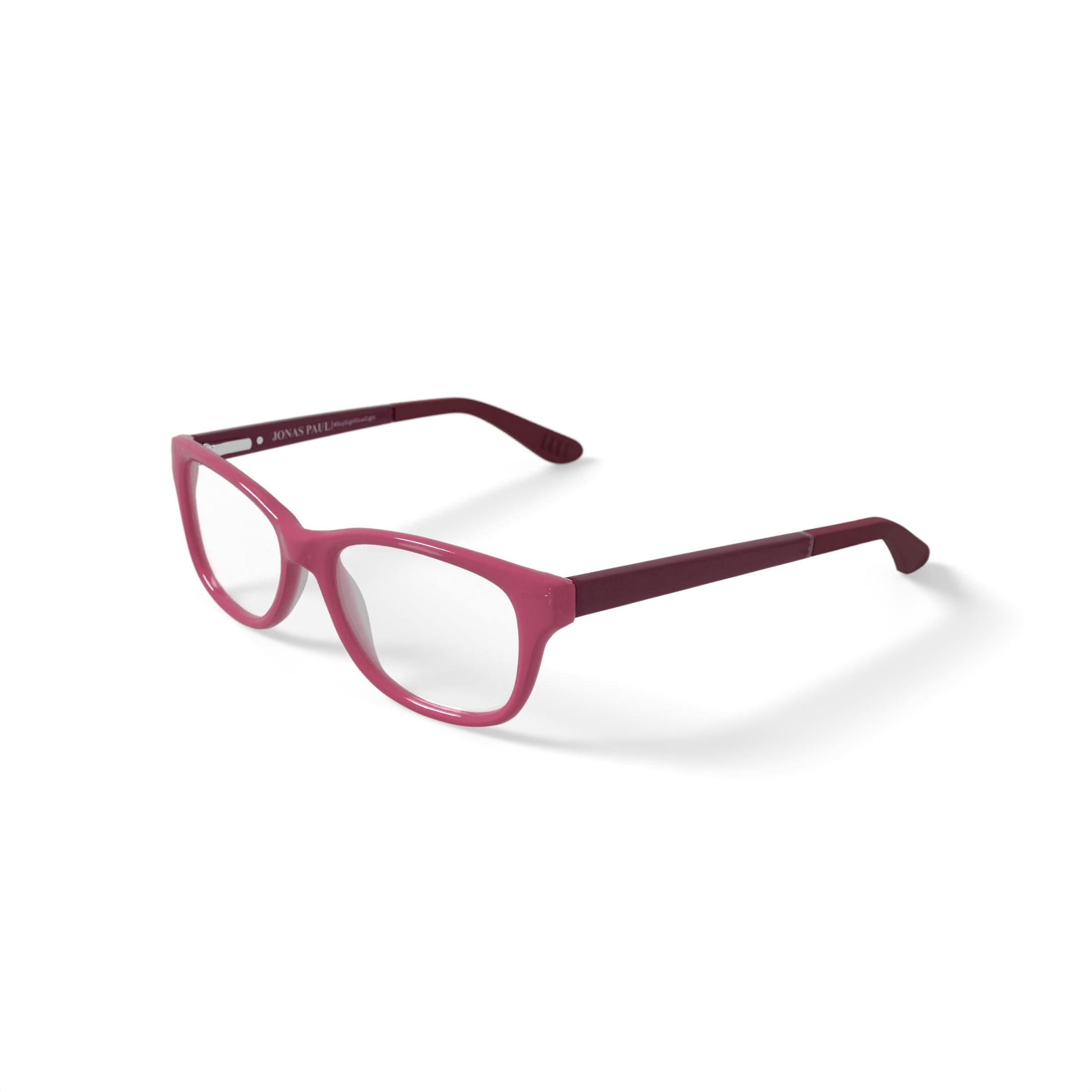 Jonas Paul Youth Miles/Maddie Square Prescription Eyeglasses with Case, Pink